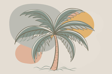 vector illustration of a palm tree