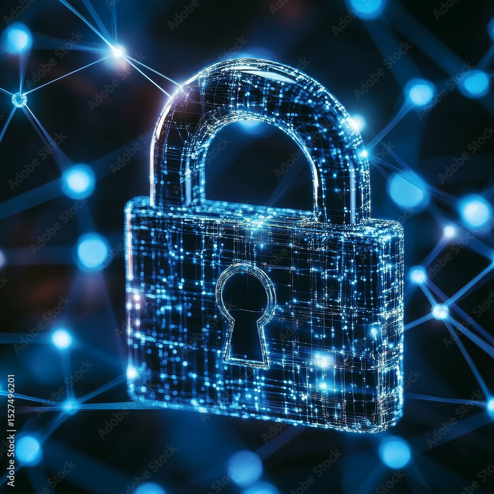 Poster businessmen's connections are protected through telecommunications security protocols that ensure en
