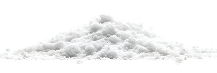 Isolated pile of snowdrift against black background, ideal for winter seasonal design