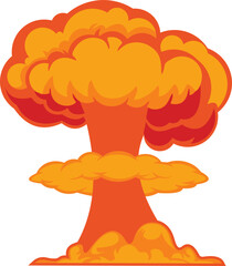 Doomsday Apocalypse Bomb Explosion Isolated Icon
