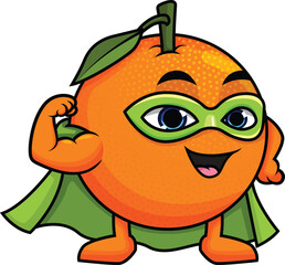Orange Superhero Character Vector Image