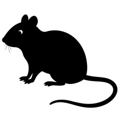 mouse silhouette icon on white background