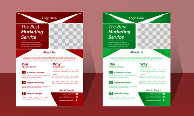 A bundle of 10 different colors a4 flyer template, modern business flyer template, abstract business flyer and creative design, IT company flyer and editable vector template design perfect business.