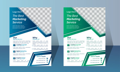 A bundle of 10 different colors a4 flyer template, modern business flyer template, abstract business flyer and creative design, IT company flyer and editable vector template design perfect business.