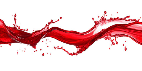 Dynamic red liquid splash against black background creating a captivating visual