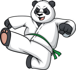 Bear Doing Karate Vector Image