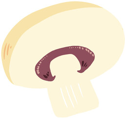 양송이 버섯 단면