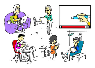 Abstract video player interface design