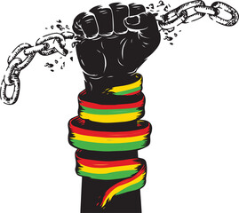 juneteenth, june 19, 1865, freedom day, high quality vector artwork, transparent background