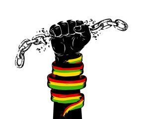 juneteenth, june 19, 1865, freedom day, high quality vector artwork, transparent background