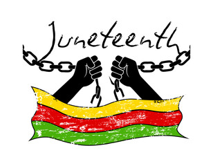 juneteenth, june 19, 1865, freedom day, high quality vector artwork, transparent background
