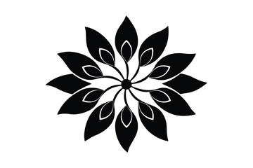 Abstract floral design set with artistic botanical elements vector art illustration