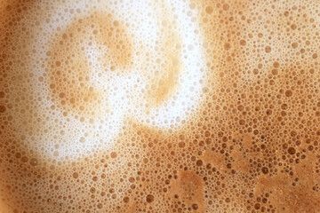 cappuccino foam, texture, photography abstract background hot drink