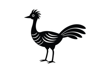 Exotic bird flat character illustration in colorful tropical style vector art illustration
