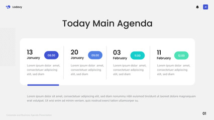Corporate and Business Today's Events Agenda Template