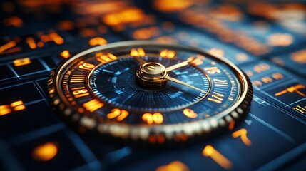 Futuristic clock face