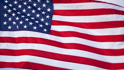 Fototapeta premium American Flag, Stars, Stripes, Patriotism, National Symbol, Independence Day, Celebrating Freedom, American Heritage, Waving Flag, Red White Blue