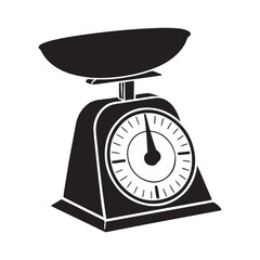 Kitchen scale icon. Black icon vector.