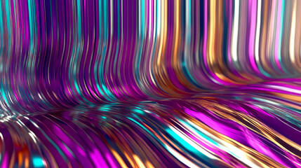 Abstract colorful wavy lines pattern with vibrant hues