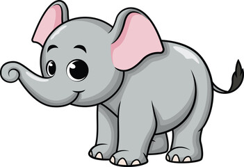 Adorable Baby Elephant Vector Image