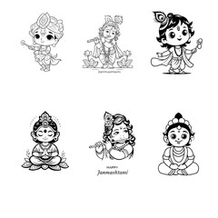 A set of Laddu Gopal  icon