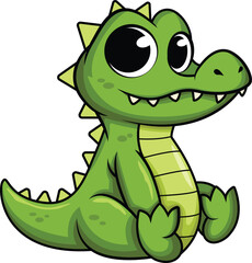 Cute Baby Alligator Vector Image