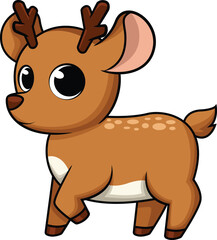 Fototapeta premium Cute Baby Deer Vector Image