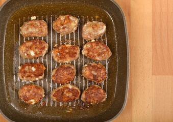 Savory minced meat and cheese patties