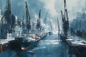 ship in the harbor