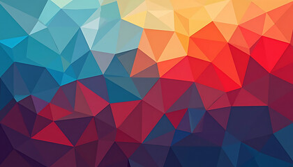 Obraz premium Abstract Colorful Low Poly Background Illustration for Design Elements