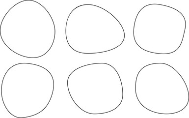 シンプルな線画の流体シェイプ素材。