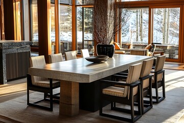 dining room with table