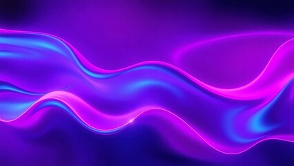 Naklejka premium Abstract purple and blue flowing waves create a soft, smooth, and vibrant silk-like background texture