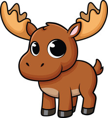 Cute Baby Moose Vector Image
