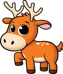 Cute Baby Reindeer Vector Image
