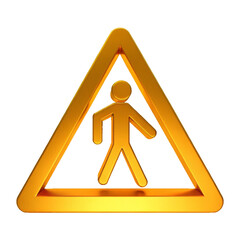 pedestrian crossing warning sign | Pedestrian Crossing Warning Sign 3d | Caution Pedestrian Sign | Traffic Safety Symbol 