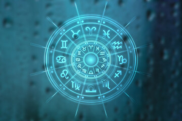 Zodiac signs and astrology with constellations, horoscope concepts, beliefs.