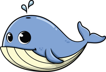 Cute Baby Whale Vector Image