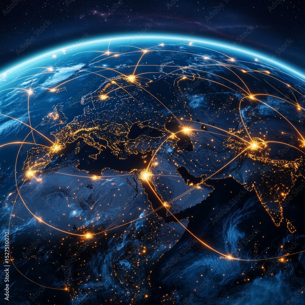 Poster compliance. hand touching global network connection and ensuring regulatory compliance across differ