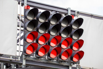 Startampel auf der Rennstrecke