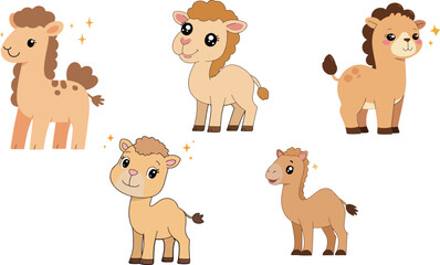 Cute Cartoon Camels