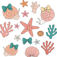 Cute Sea Life Illustration