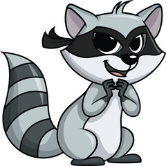 Evil Raccoon Bandit Vector Image