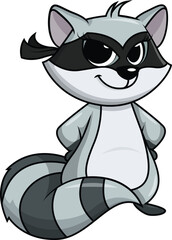 Attractive Female Raccoon Bandit Vector Image