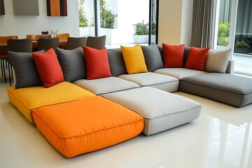 modern living room with sofa