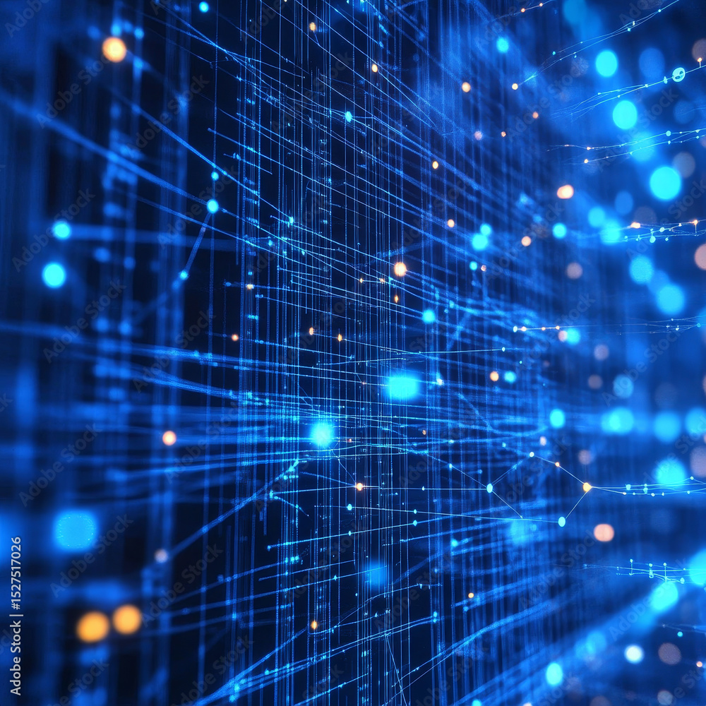 Poster cyber security and information or network protection. future cyber technology web services for busin