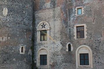 Castello Ursino was built in the 13th century in Catania city in Sicily. Italy. Europe.