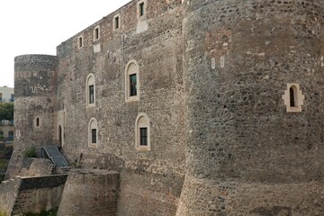 Castello Ursino was built in the 13th century in Catania city in Sicily. Italy. Europe.