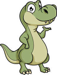 Cute Dinosaur Presenting Vector Image