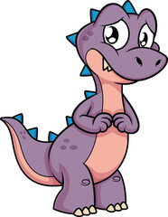 Cute Dinosaur Looking Sad Vector Image